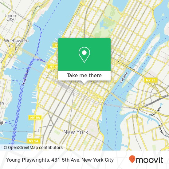 Mapa de Young Playwrights, 431 5th Ave