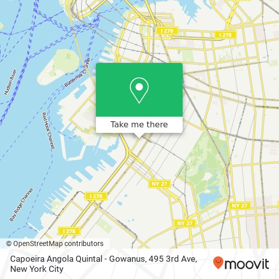 Mapa de Capoeira Angola Quintal - Gowanus, 495 3rd Ave