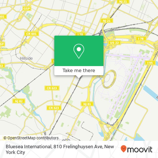 Mapa de Bluesea International, 810 Frelinghuysen Ave