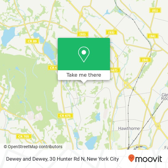 Dewey and Dewey, 30 Hunter Rd N map