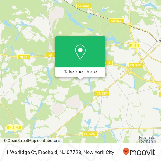 1 Worlidge Ct, Freehold, NJ 07728 map