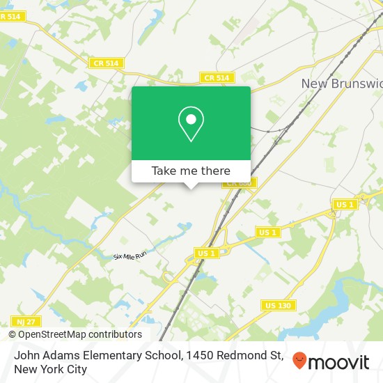 Mapa de John Adams Elementary School, 1450 Redmond St