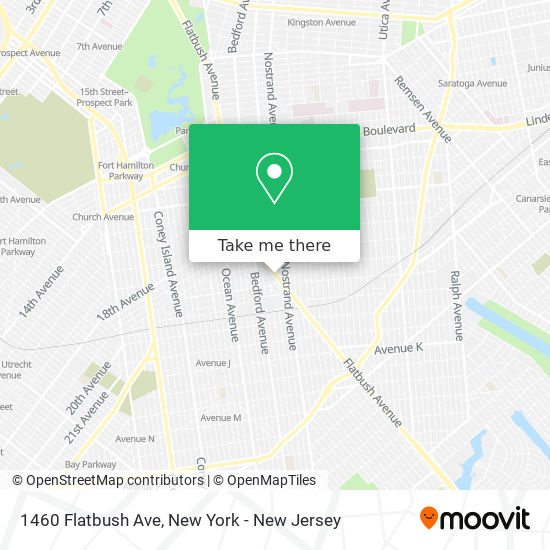 Mapa de 1460 Flatbush Ave