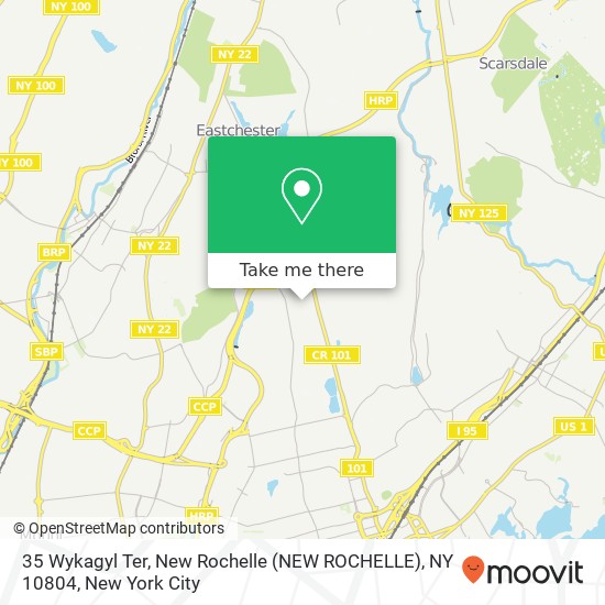 Mapa de 35 Wykagyl Ter, New Rochelle (NEW ROCHELLE), NY 10804