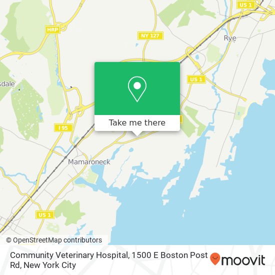 Community Veterinary Hospital, 1500 E Boston Post Rd map
