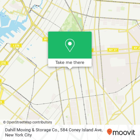 Dahill Moving & Storage Co., 584 Coney Island Ave map