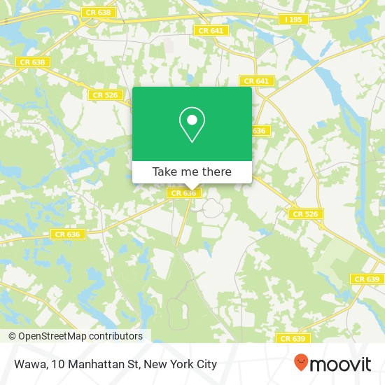 Wawa, 10 Manhattan St map