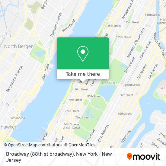 Mapa de Broadway (88th st broadway)