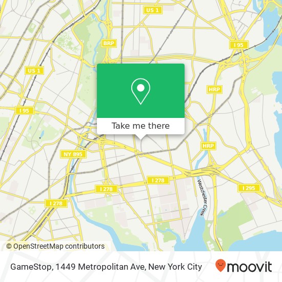 GameStop, 1449 Metropolitan Ave map