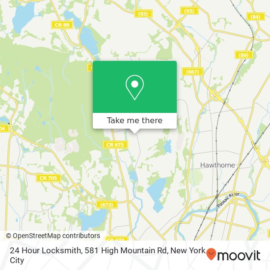 Mapa de 24 Hour Locksmith, 581 High Mountain Rd