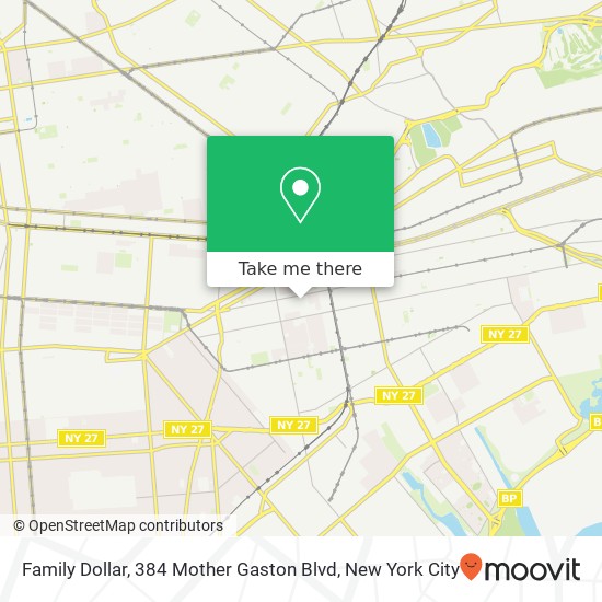 Mapa de Family Dollar, 384 Mother Gaston Blvd