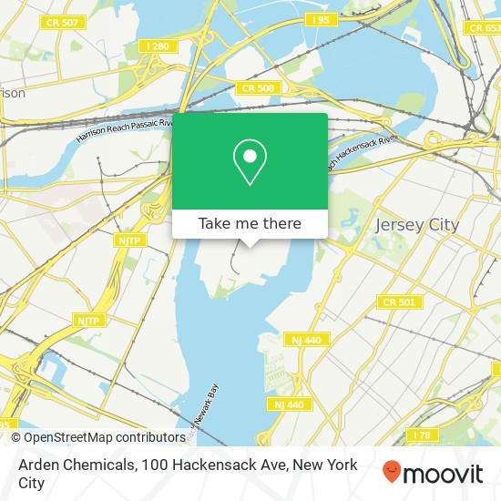 Mapa de Arden Chemicals, 100 Hackensack Ave