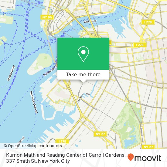 Kumon Math and Reading Center of Carroll Gardens, 337 Smith St map