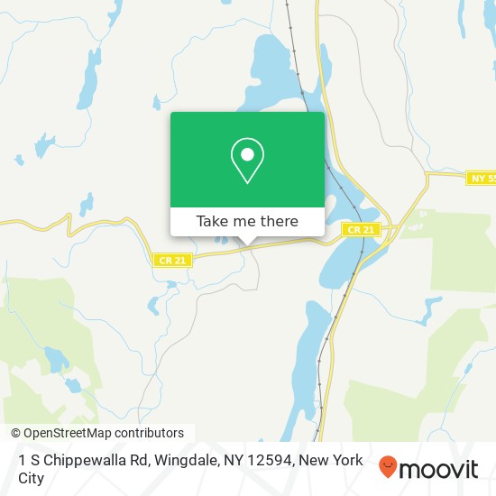 Mapa de 1 S Chippewalla Rd, Wingdale, NY 12594