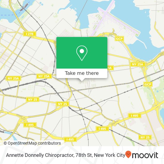 Annette Donnelly Chiropractor, 78th St map