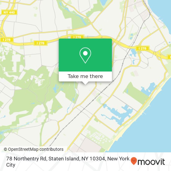 Mapa de 78 Northentry Rd, Staten Island, NY 10304