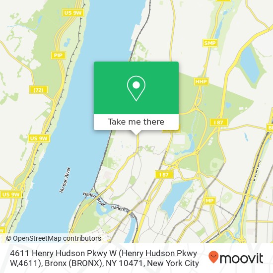 4611 Henry Hudson Pkwy W (Henry Hudson Pkwy W,4611), Bronx (BRONX), NY 10471 map