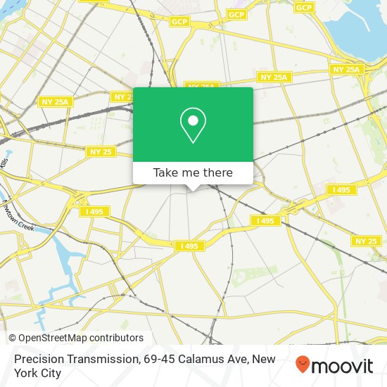 Mapa de Precision Transmission, 69-45 Calamus Ave