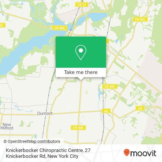 Mapa de Knickerbocker Chiropractic Centre, 27 Knickerbocker Rd