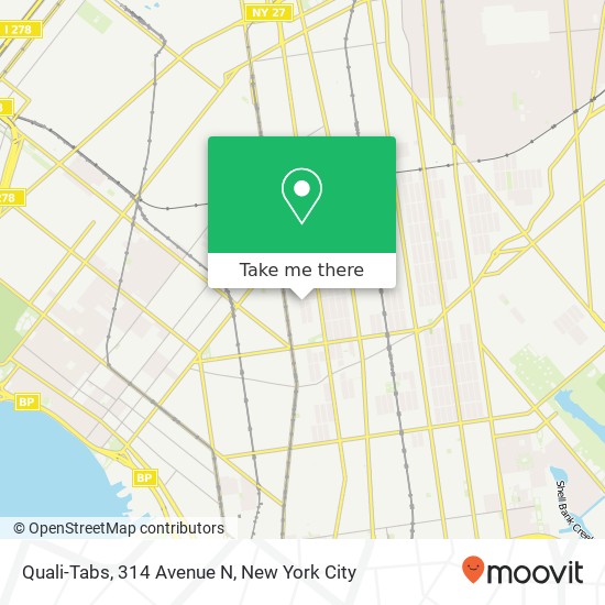 Mapa de Quali-Tabs, 314 Avenue N