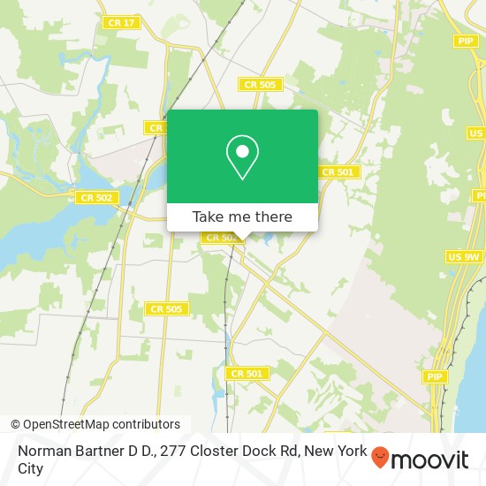 Norman Bartner D D., 277 Closter Dock Rd map