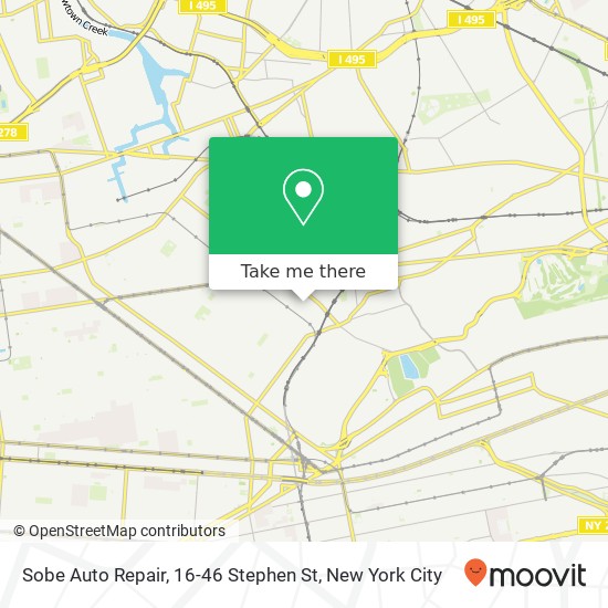 Mapa de Sobe Auto Repair, 16-46 Stephen St