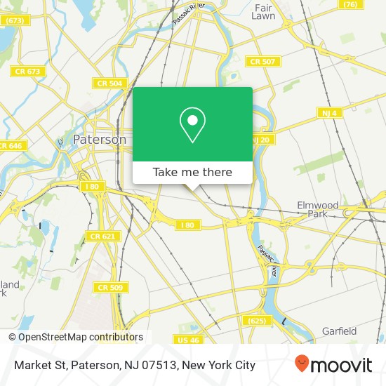 Mapa de Market St, Paterson, NJ 07513