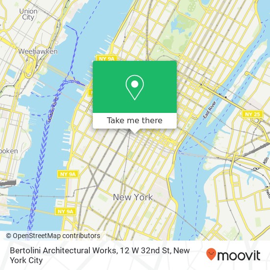 Bertolini Architectural Works, 12 W 32nd St map