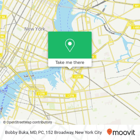 Mapa de Bobby Buka, MD, PC, 152 Broadway