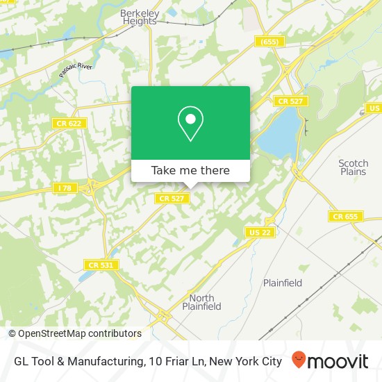 Mapa de GL Tool & Manufacturing, 10 Friar Ln