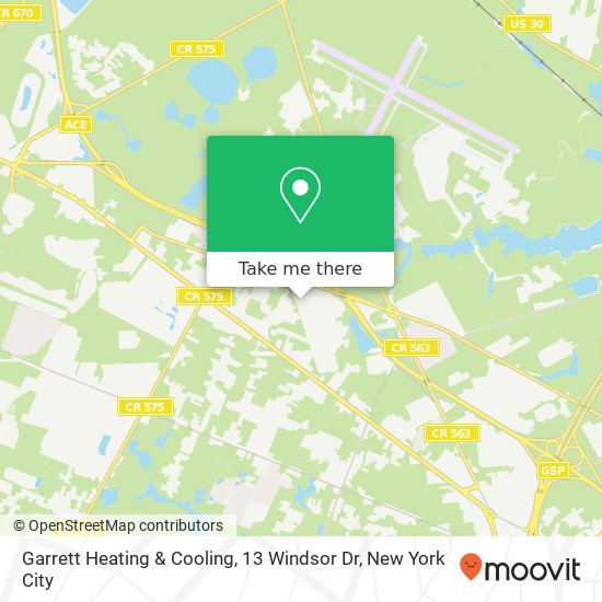 Garrett Heating & Cooling, 13 Windsor Dr map