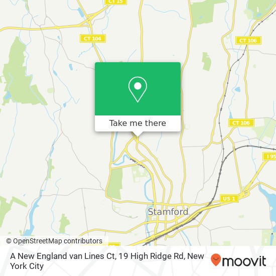 Mapa de A New England van Lines Ct, 19 High Ridge Rd