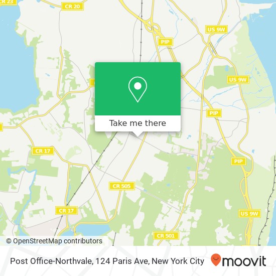 Post Office-Northvale, 124 Paris Ave map