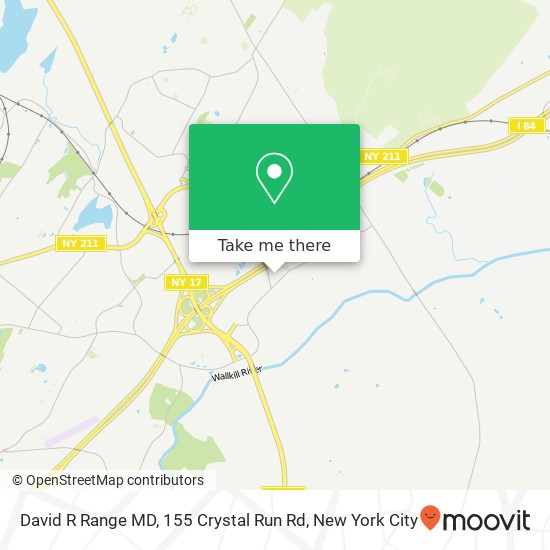 David R Range MD, 155 Crystal Run Rd map