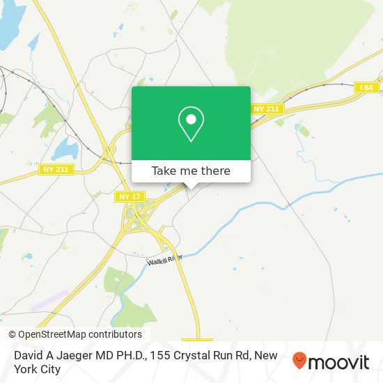 David A Jaeger MD PH.D., 155 Crystal Run Rd map