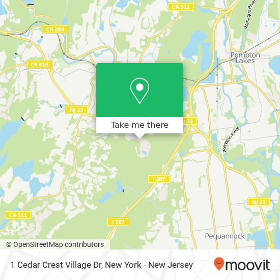 1 Cedar Crest Village Dr, Pompton Plains, NJ 07444 map