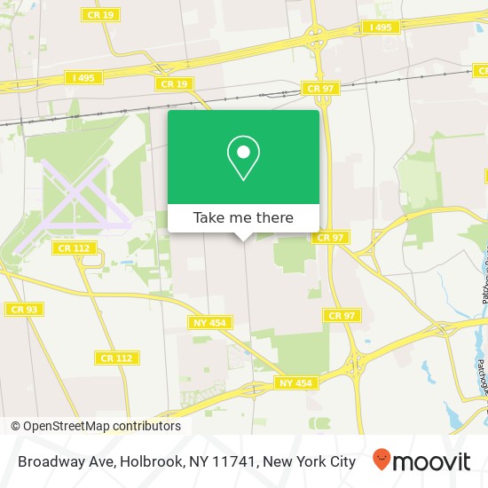 Mapa de Broadway Ave, Holbrook, NY 11741