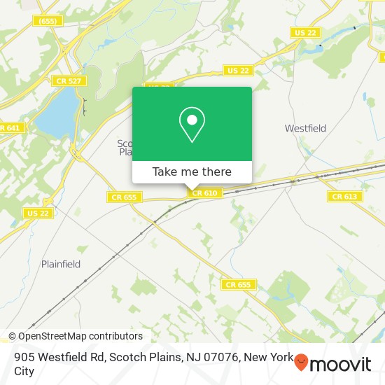 905 Westfield Rd, Scotch Plains, NJ 07076 map