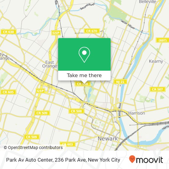 Mapa de Park Av Auto Center, 236 Park Ave