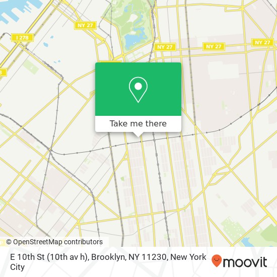 Mapa de E 10th St (10th av h), Brooklyn, NY 11230