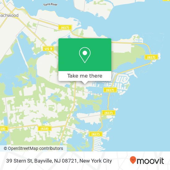 Mapa de 39 Stern St, Bayville, NJ 08721