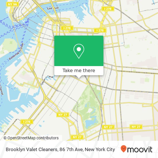 Mapa de Brooklyn Valet Cleaners, 86 7th Ave