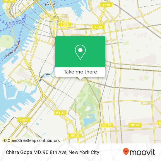 Mapa de Chitra Gopa MD, 90 8th Ave