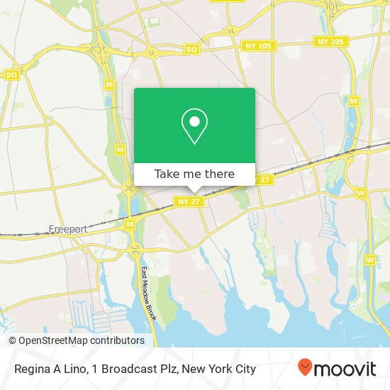 Mapa de Regina A Lino, 1 Broadcast Plz