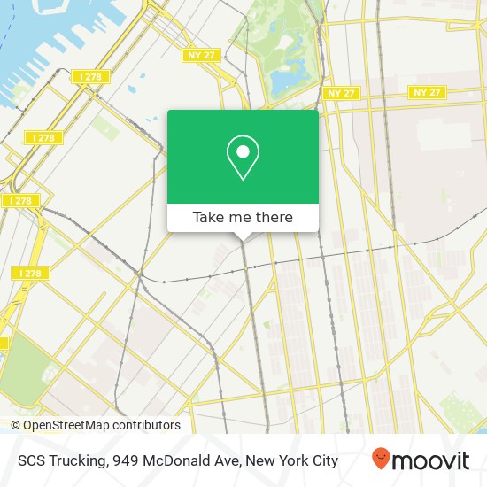 Mapa de SCS Trucking, 949 McDonald Ave