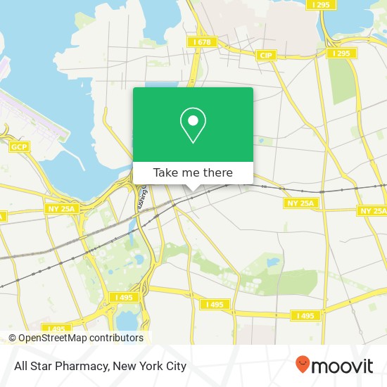 Mapa de All Star Pharmacy, 142-41 Roosevelt Ave