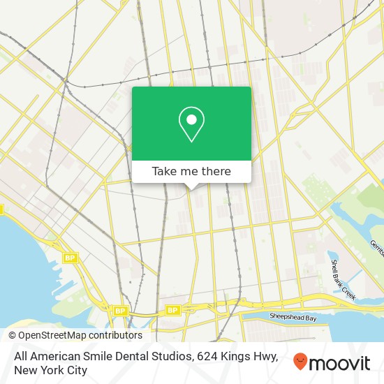 Mapa de All American Smile Dental Studios, 624 Kings Hwy