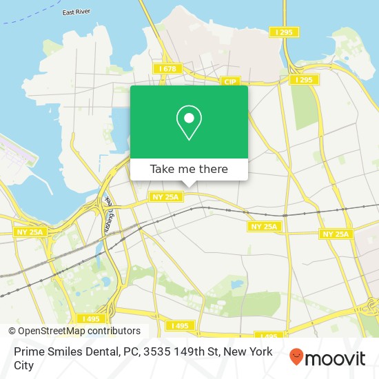 Mapa de Prime Smiles Dental, PC, 3535 149th St