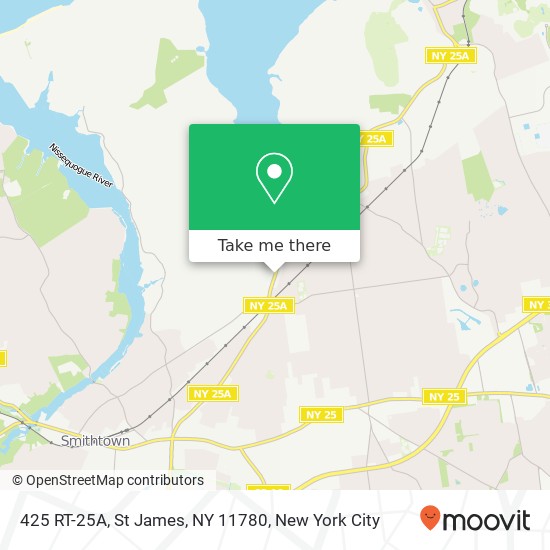 Mapa de 425 RT-25A, St James, NY 11780