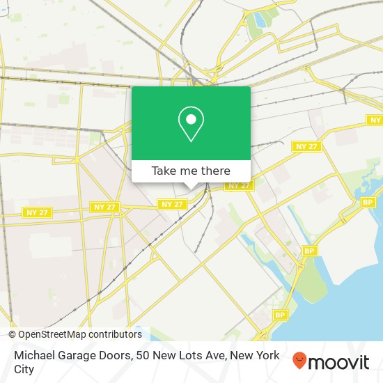 Mapa de Michael Garage Doors, 50 New Lots Ave